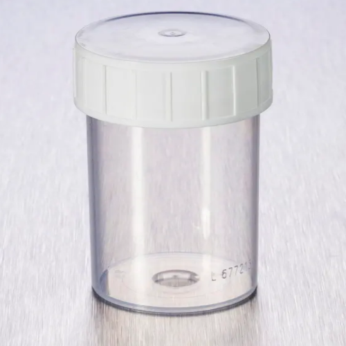 pot 60 fond plat bouchon blanc